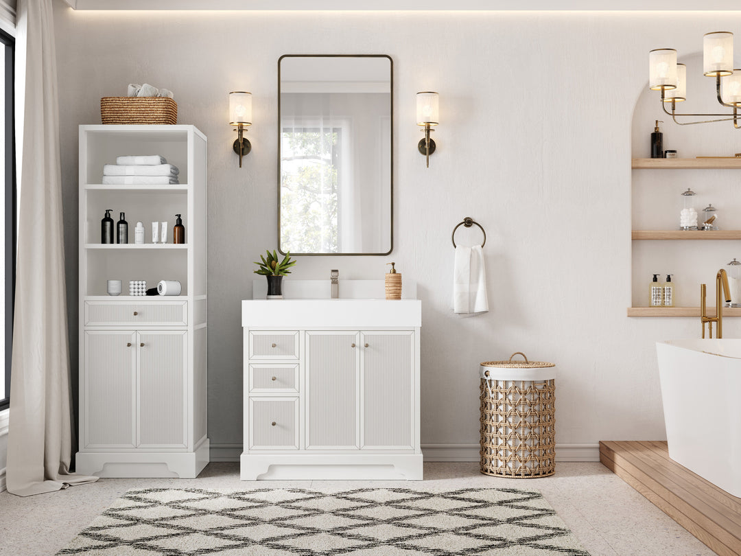 Manhattan 36 in. W x 22 in. D Center Sink Bathroom Vanity