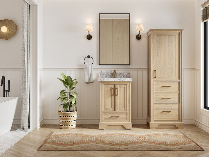 Charlotte White Oak 24 in. W x 22 in. D Single Sink Bathroom Vanity - photo 4
