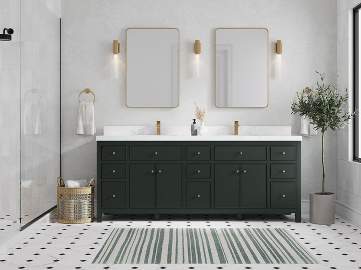 Sonoma 84 in W x 22 in D Free Standing Reeded Double Sink Bathroom Vanity - photo 4