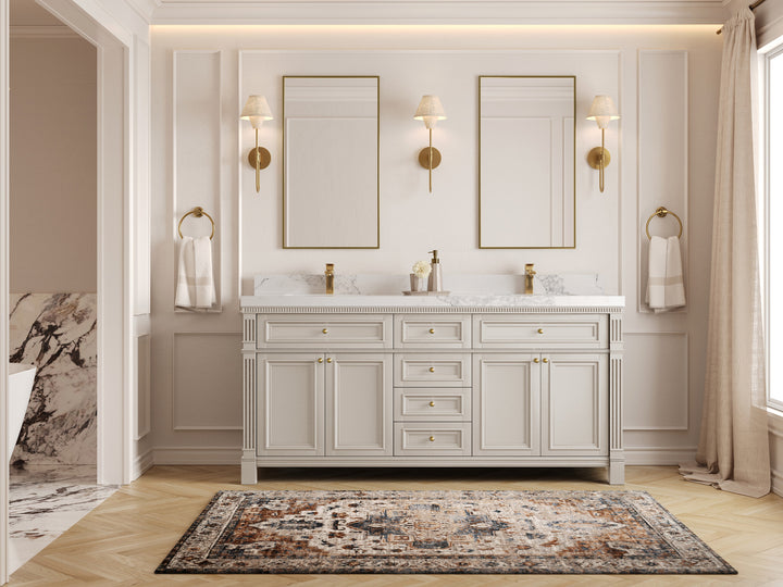 Paris 72 in. W x 22 in. D Double Sink Bathroom Vanity - photo 4