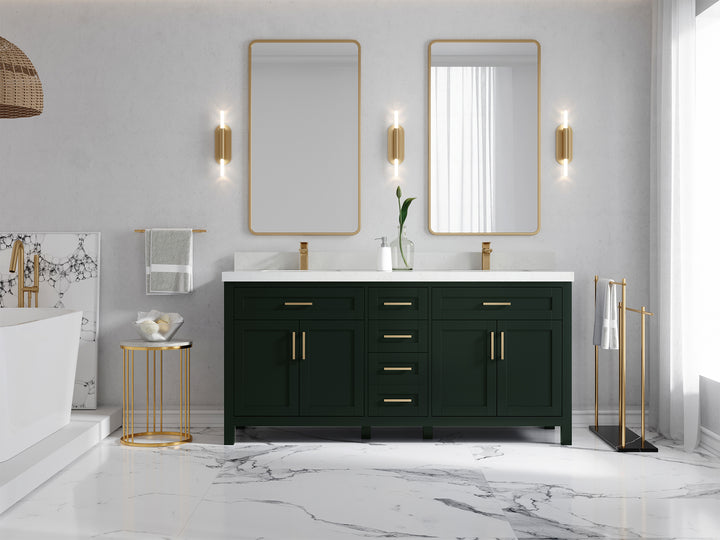 Cambridge 72 in. W x 22 in. D Double Sink Bathroom Vanity - photo 2
