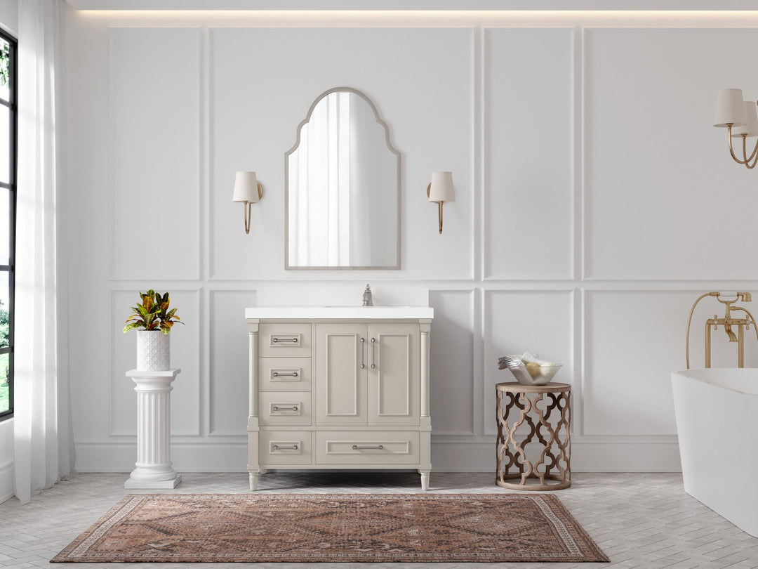 Aberdeen 36 in. W x 22 in. D Right Offset Sink Bathroom Vanity