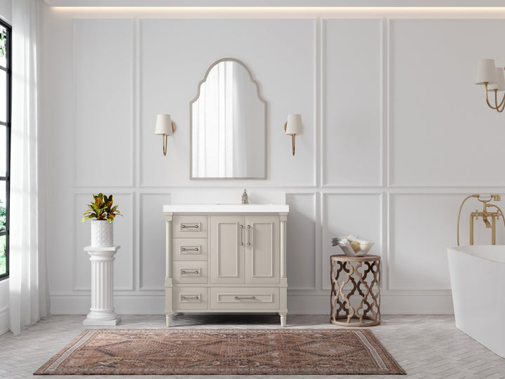 Aberdeen 36 in. W x 22 in. D Right Offset Sink Bathroom Vanity - photo 2