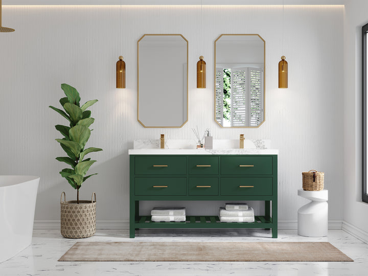 Parker 60 in. W x 22 in. D Double Sink Bathroom Vanity - photo 4