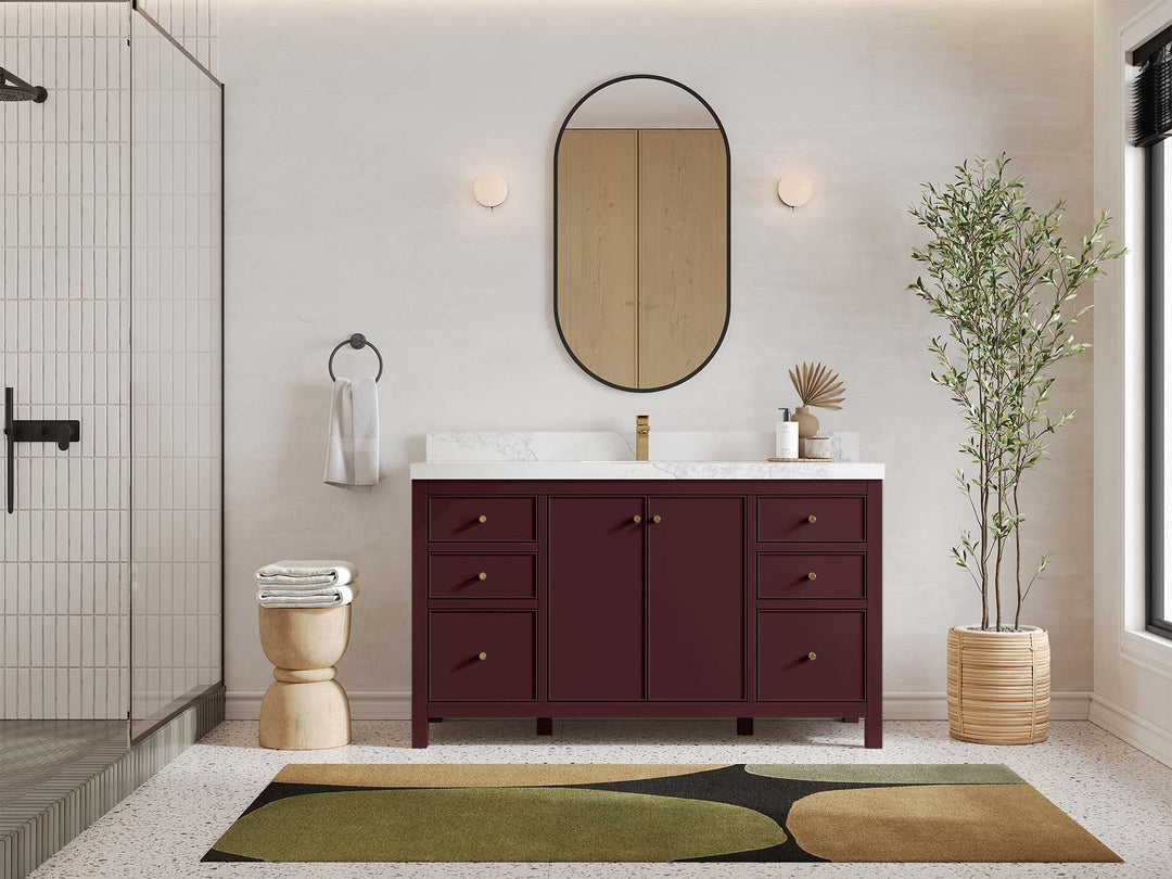 Chicago 60 in. W x 22 in. D Single Sink Bathroom Vanity