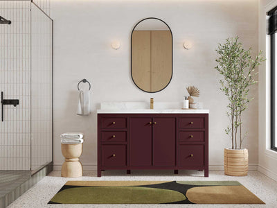 Chicago 60 in. W x 22 in. D Single Sink Bathroom Vanity