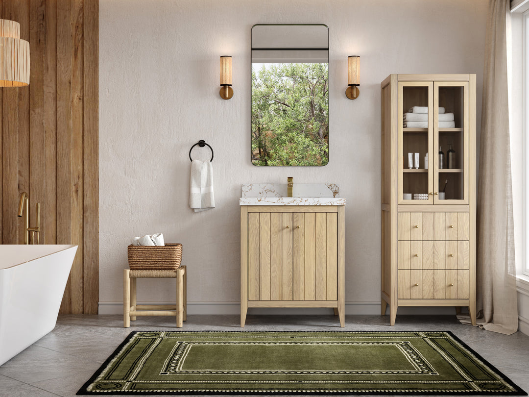 Atlanta White Oak 30 in. W x 22 in. D Single Sink Bathroom Vanity