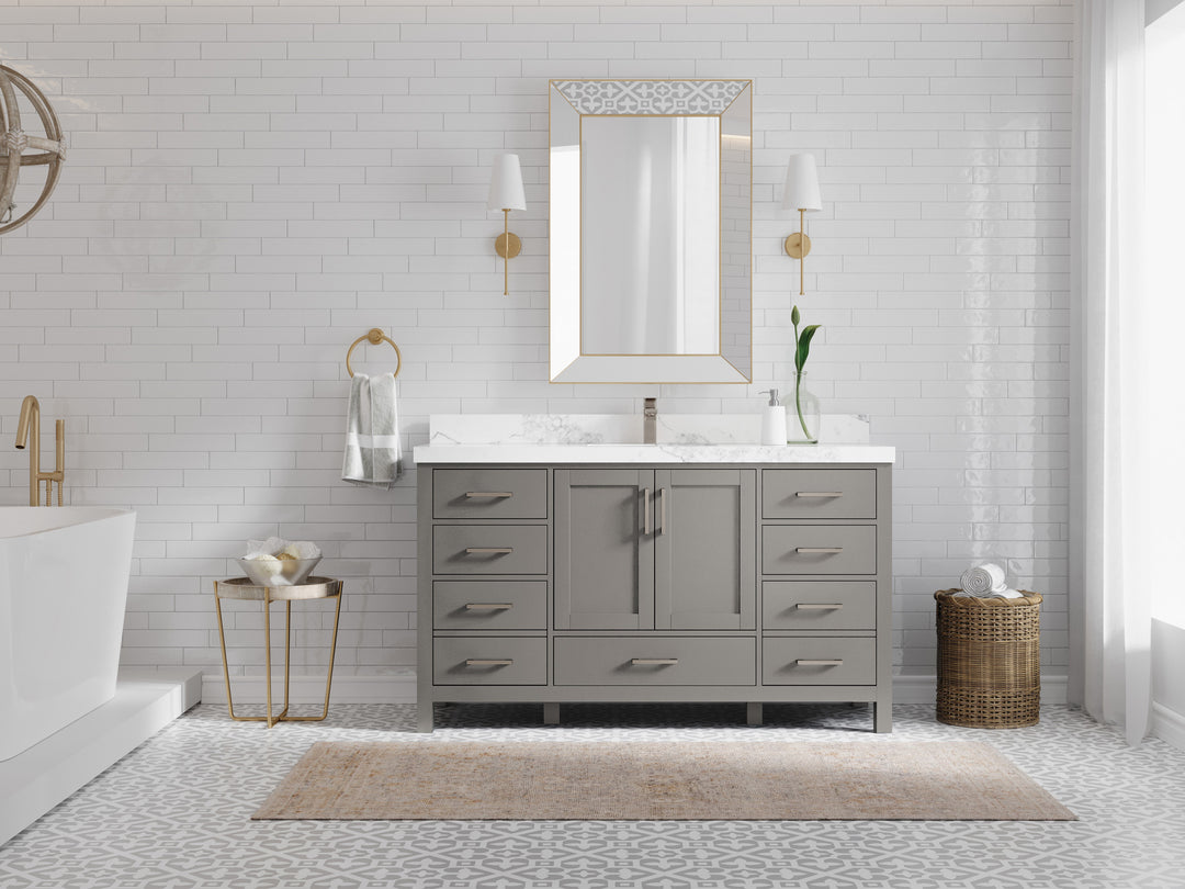 Malibu 60 in. W x 22 in. D Single Sink Bathroom Vanity