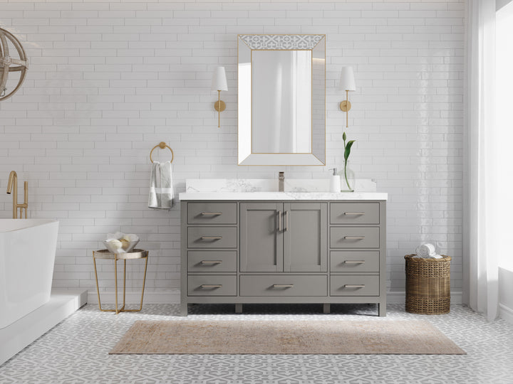 Malibu 60 in. W x 22 in. D Single Sink Bathroom Vanity - photo 4