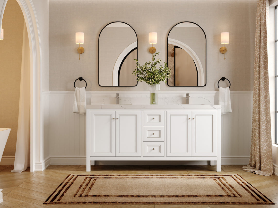 Nashville 72 in. W x 22 in. D Double Sink Bathroom Vanity