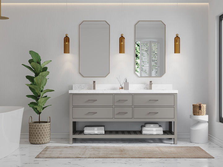 Parker 72 in. W x 22 in. D Double Sink Bathroom Vanity - photo 4