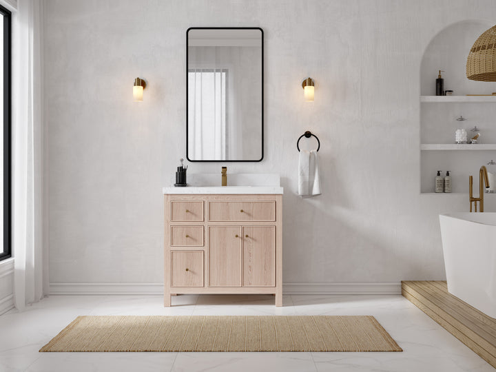 Sonoma White Oak 36 in. W x 22 in. D Center Sink Bathroom Vanity - photo 4