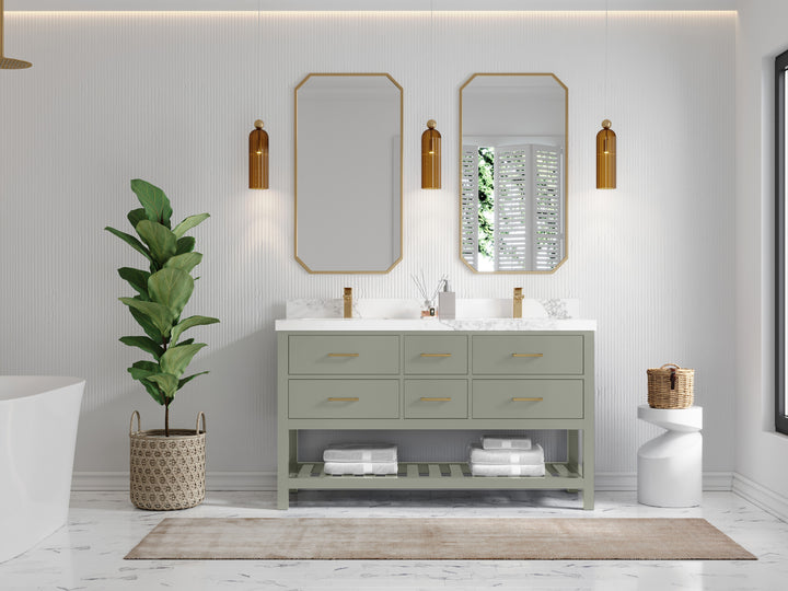 Parker 60 in. W x 22 in. D Double Sink Bathroom Vanity - photo 4