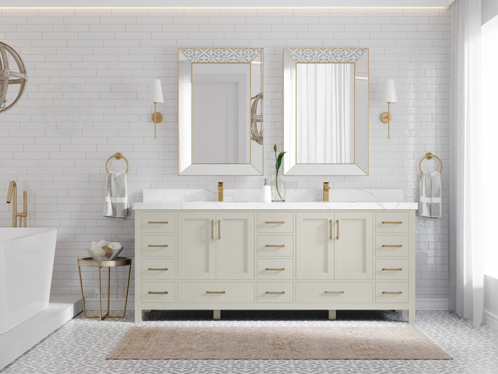 Malibu 84 in. W x 22 in. D Double Sink Bathroom Vanity - photo 4