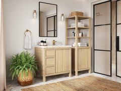 Elizabeth White Oak 36 in. W x 22 in. D Right Offset Sink Bathroom Vanity - photo 2