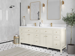 Sonoma 84 in W x 22 in D Free Standing Reeded Double Sink Bathroom Vanity - photo 2
