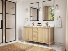 Elizabeth White Oak 60 in. W x 22 in. D Double Sink Bathroom Vanity - photo 2