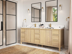 Elizabeth White Oak 84 in. W x 22 in. D Double Sink Bathroom Vanity - photo 2