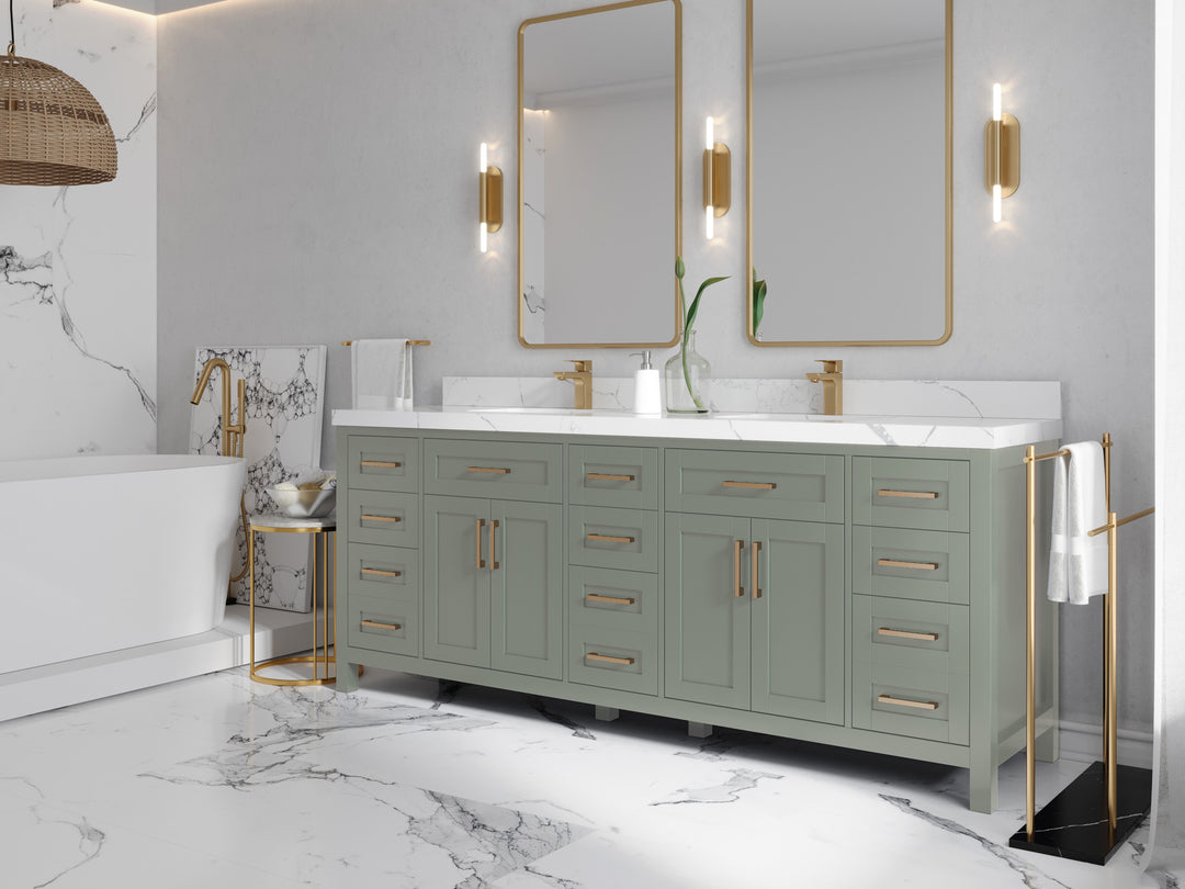 Cambridge 84 in. W x 22 in. D Double Sink Bathroom Vanity
