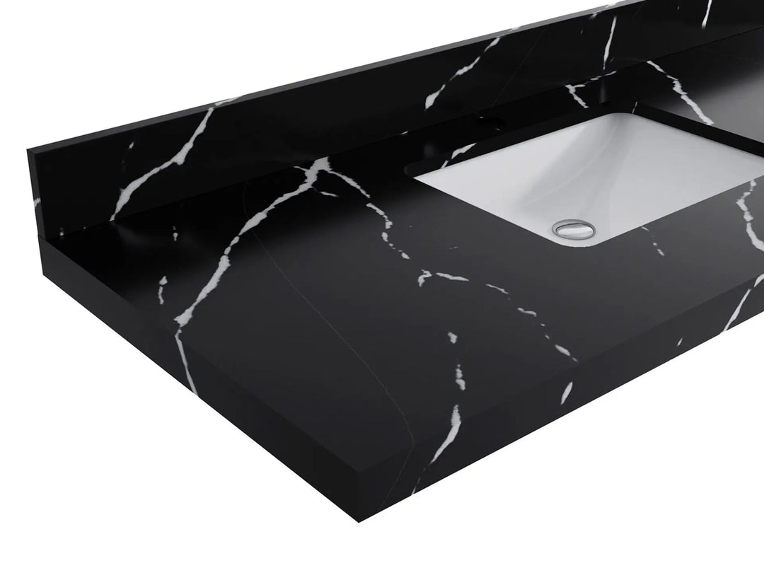 Bathroom Vanity - Calacatta Black Quartz Countertop