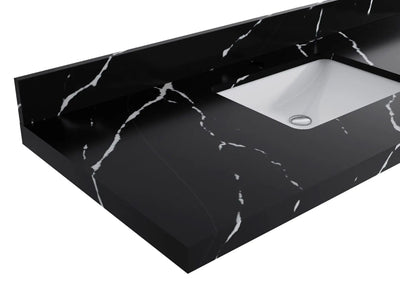 Bathroom Vanity - Calacatta Black Quartz Countertop