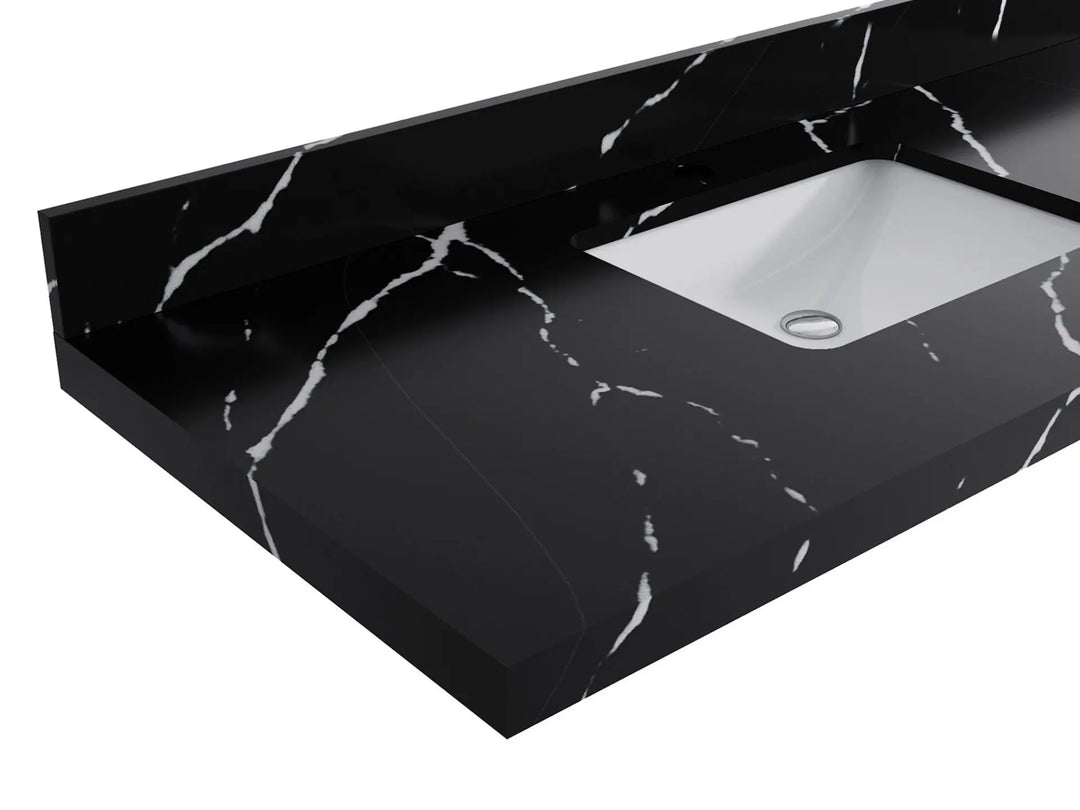 Bathroom Vanity - Calacatta Black Quartz Countertop