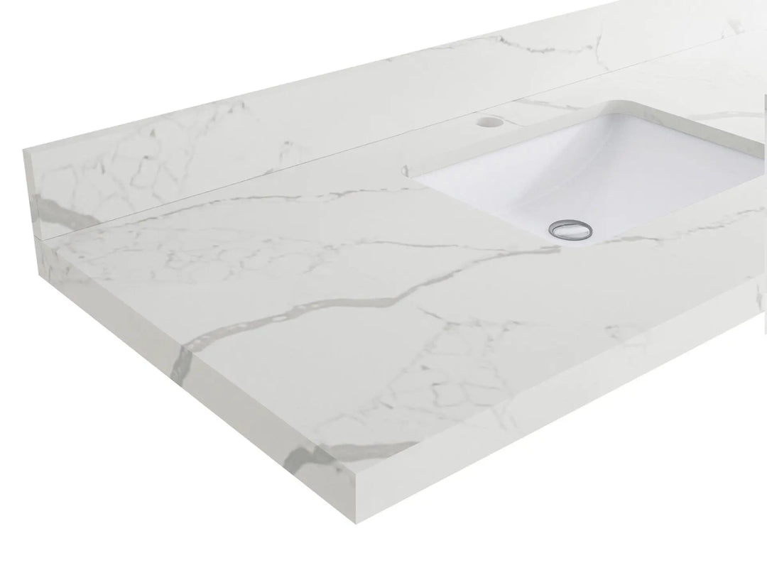 Bathroom Vanity - Calacatta Laza Quartz Countertop