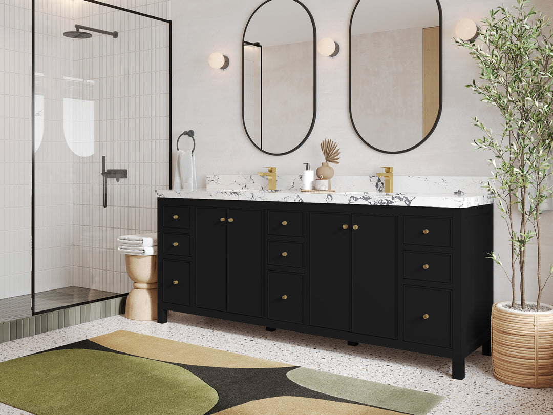 Chicago 84 in. W x 22 in. D Double Sink Bathroom Vanity
