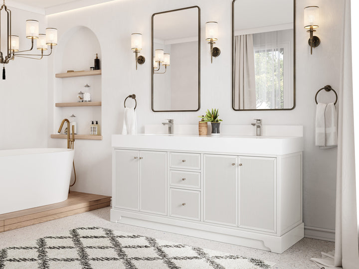 Manhattan 72 in. W x 22 in. D Double Sink Bathroom Vanity - photo 2