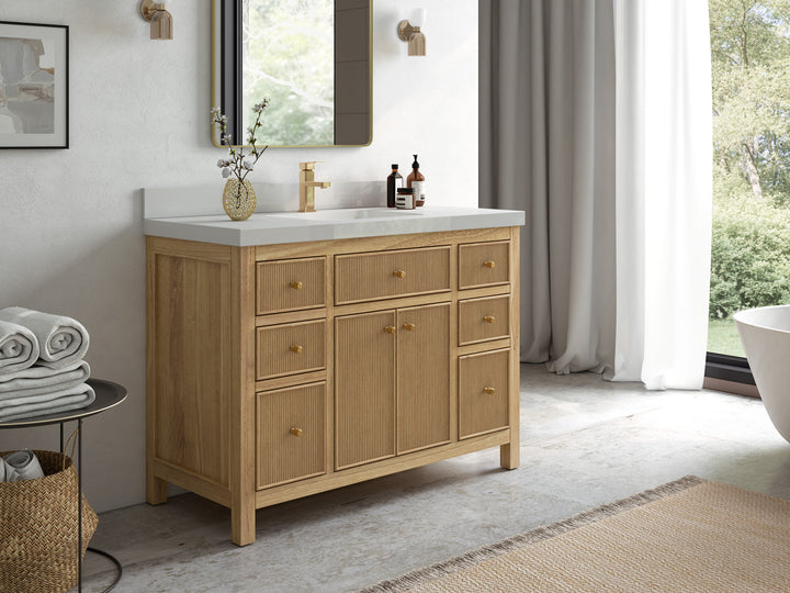 Sonoma Teak Wood 48 in. W x 22 in. D Single Sink Bathroom Vanity - photo 2