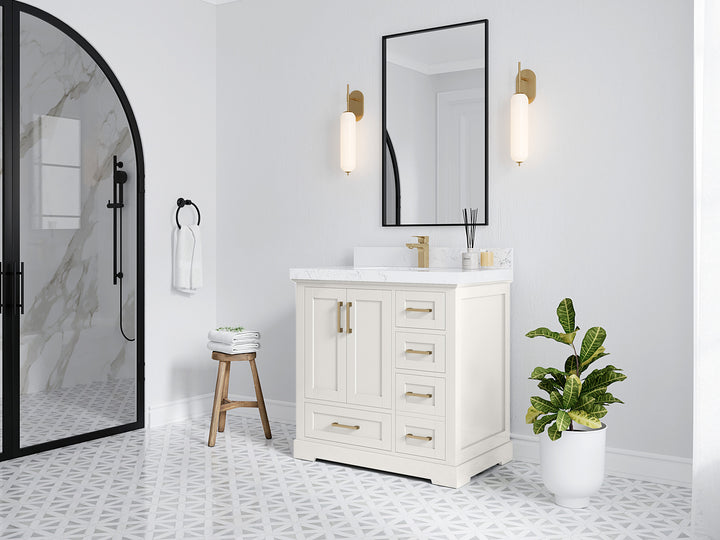 Boston 36 in. W x 22 in. D Center Sink Bathroom Vanity - photo 2