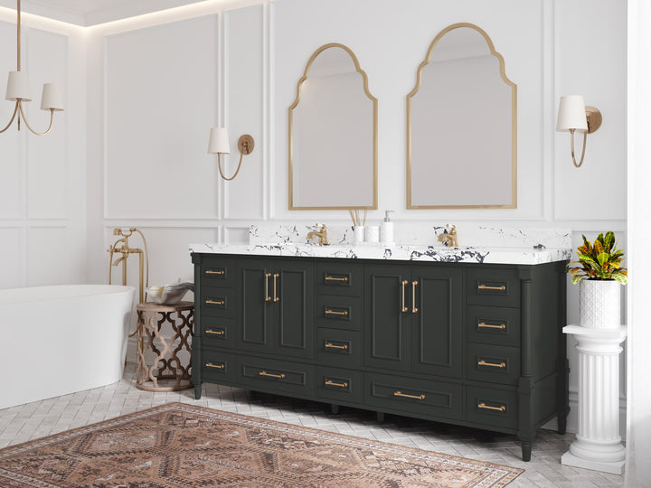Aberdeen 80 in. W x 22 in. D Double Sink Bathroom Vanity - photo 2