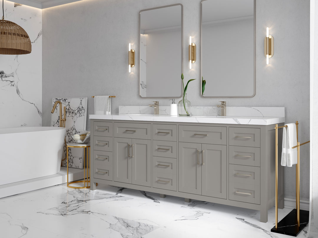 Cambridge 84 in. W x 22 in. D Double Sink Bathroom Vanity