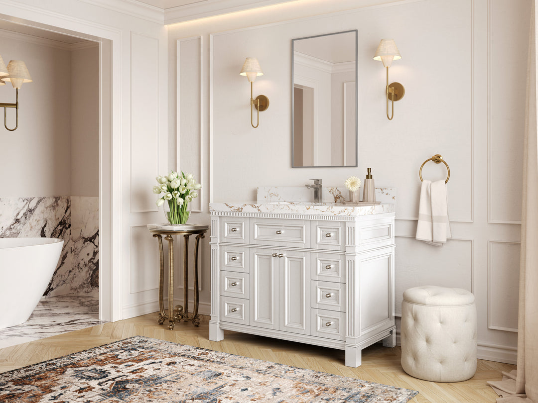 Paris 42 in. W x 22 in. D Single Sink Bathroom Vanity
