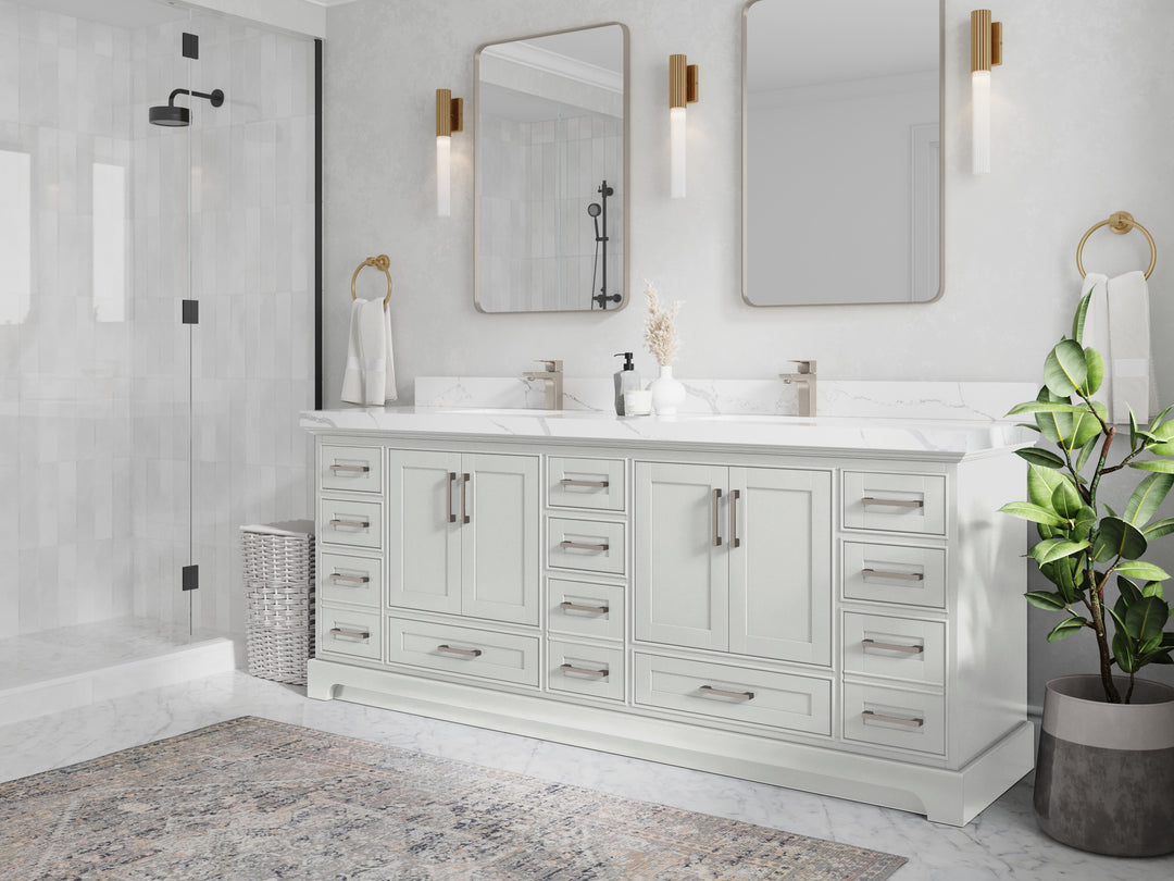 Boston Fenway 84 in. W x 22 in. D Double Sink Bathroom Vanity
