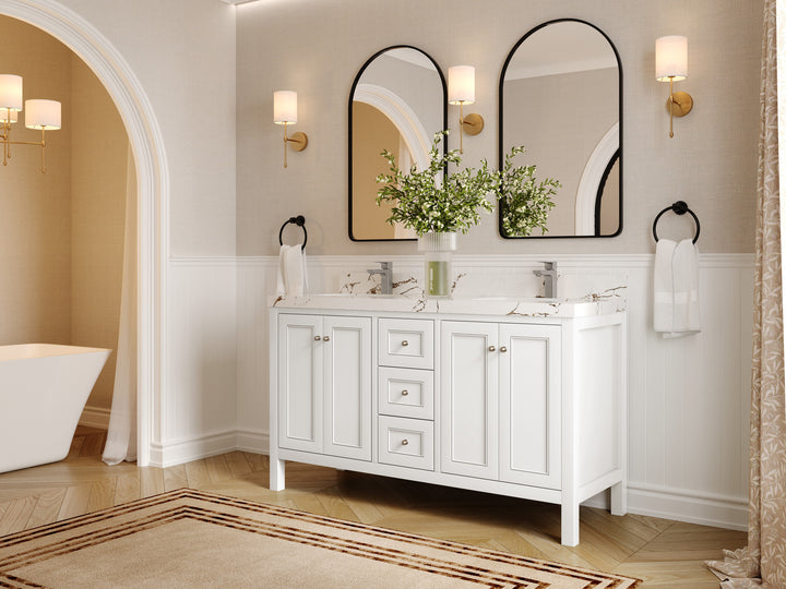 Nashville 60 in. W x 22 in. D Double Sink Bathroom Vanity - photo 2