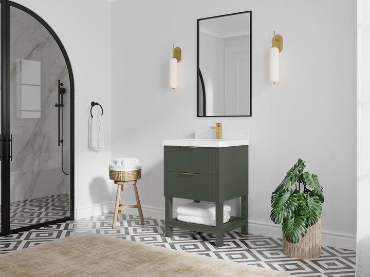 Catalina 24 in. W x 22 in. D Single Sink Bathroom Vanity - photo 2