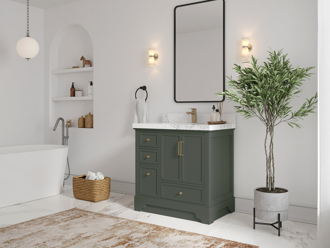Alys 36 in. W x 22 in. D Center Sink Vanity for Modern Bathrooms