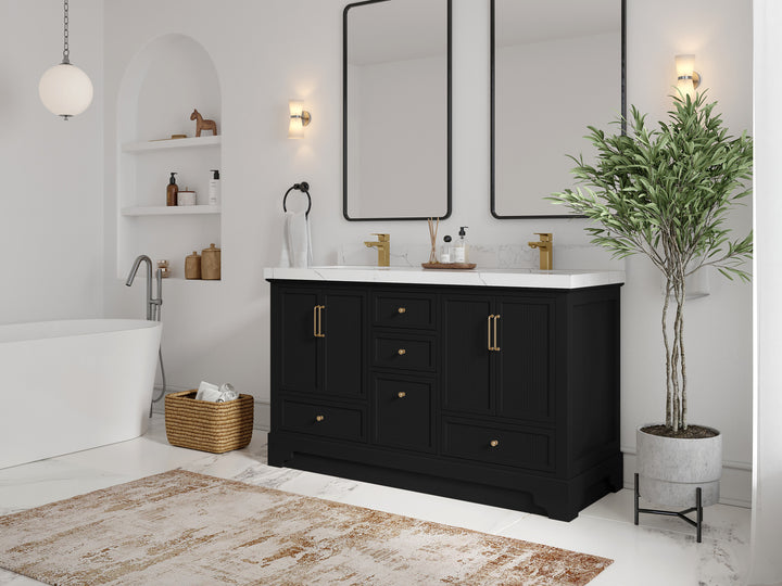 Alys 60 in. W x 22 in. D Double Sink Bathroom Vanity - photo 2
