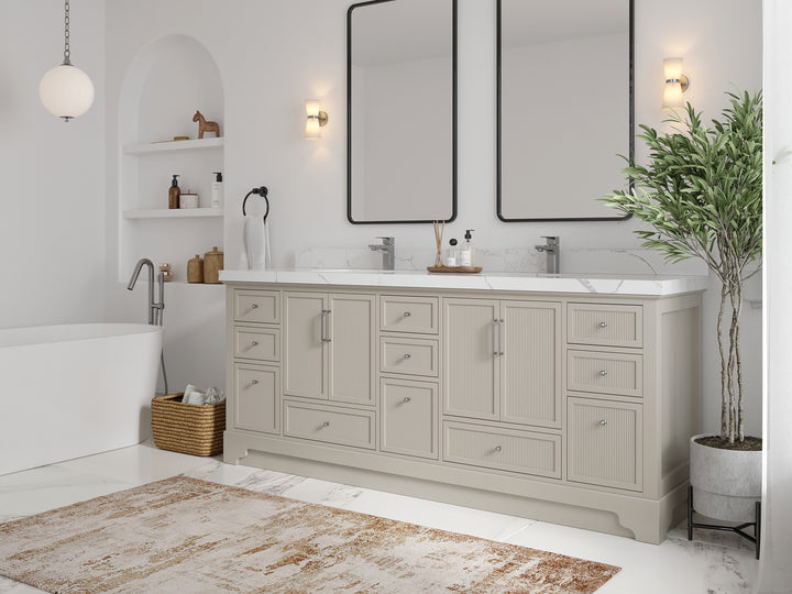Alys 84 in. W x 22 in. D Double Sink Bathroom Vanity - photo 2
