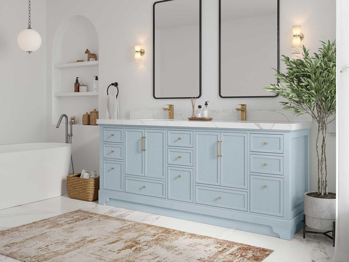 Alys 84 in. W x 22 in. D Double Sink Bathroom Vanity - photo 2