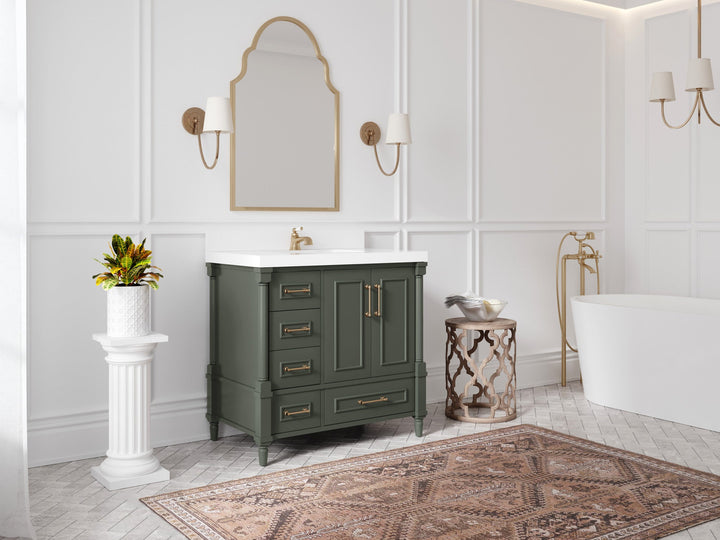 Aberdeen 36 in. W x 22 in. D Center Sink Bathroom vanity - photo 2