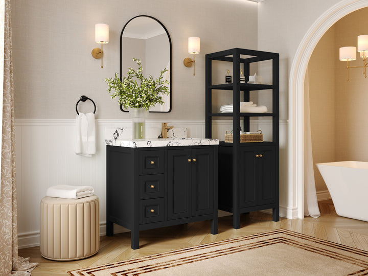 Nashville 36 in. W x 22 in. D Right Offset Sink Bathroom Vanity - photo 2