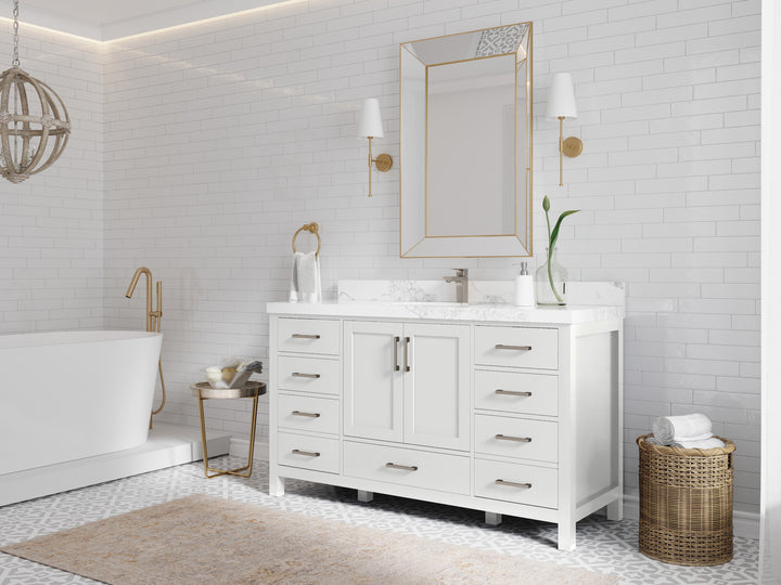 Malibu 60 in. W x 22 in. D Single Sink Bathroom Vanity - photo 2