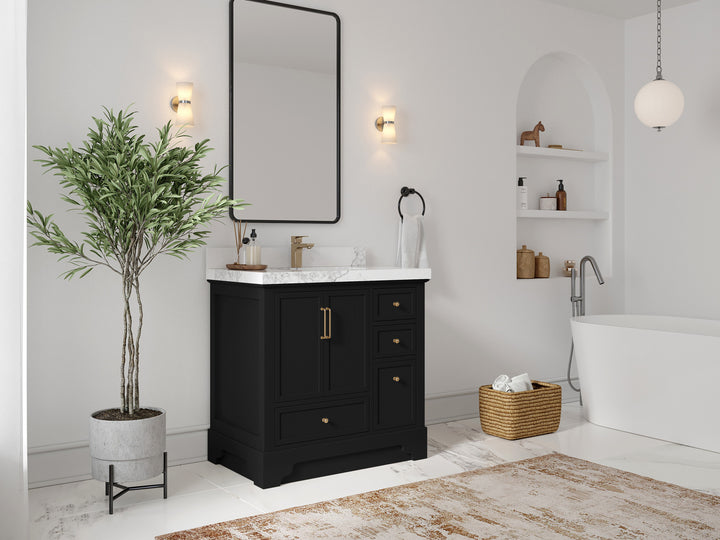 Alys 36 in. W x 22 in. D Center Sink Bathroom Vanity - photo 2