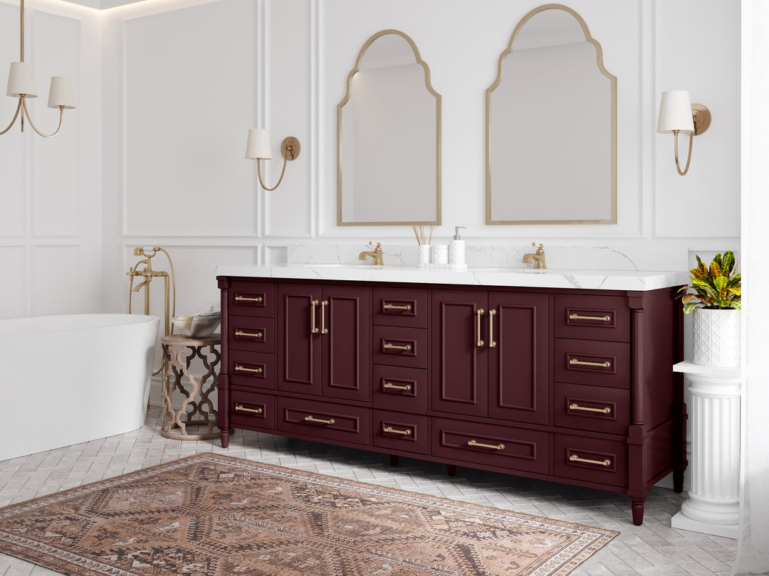 Aberdeen 84 in. W x 22 in. D Double Sink Bathroom Vanity