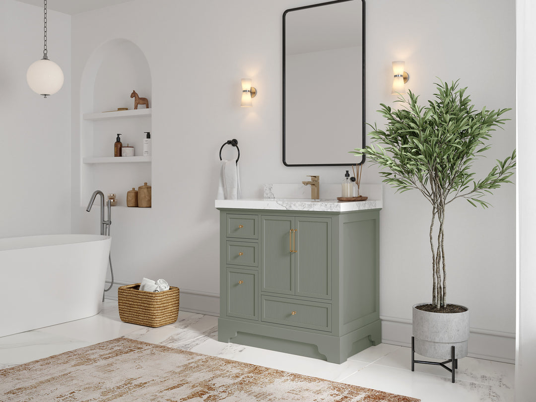 Alys 36 in. W x 22 in. D Center Sink Bathroom Vanity