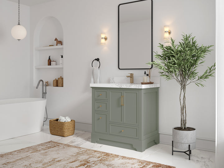 Alys 36 in. W x 22 in. D Center Sink Bathroom Vanity - photo 2
