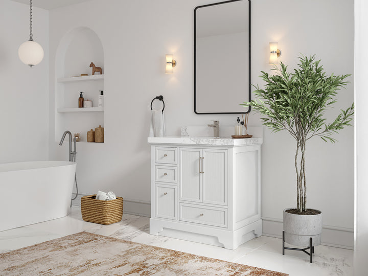 Alys 36 in. W x 22 in. D Center Sink Bathroom Vanity - photo 2