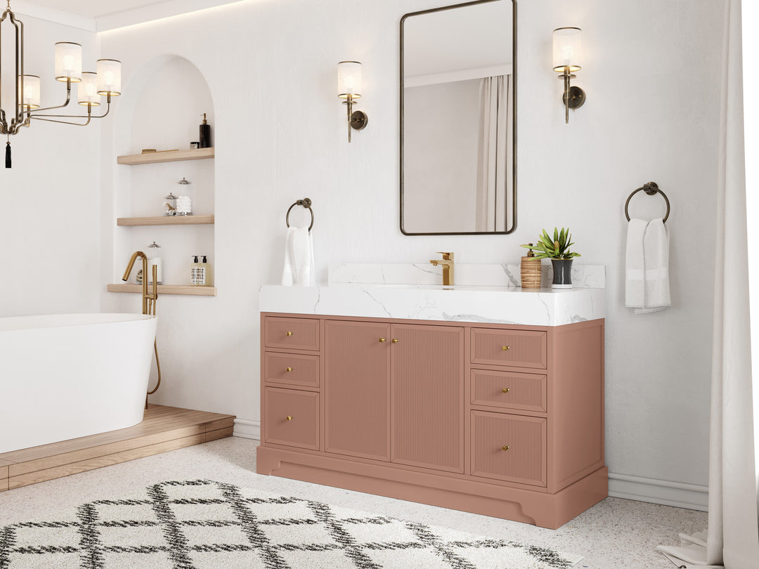 Manhattan 60 in. W x 22 in. D Single Sink Bathroom Vanity